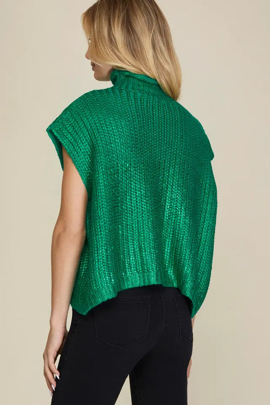 Metallic Foil Sweater
