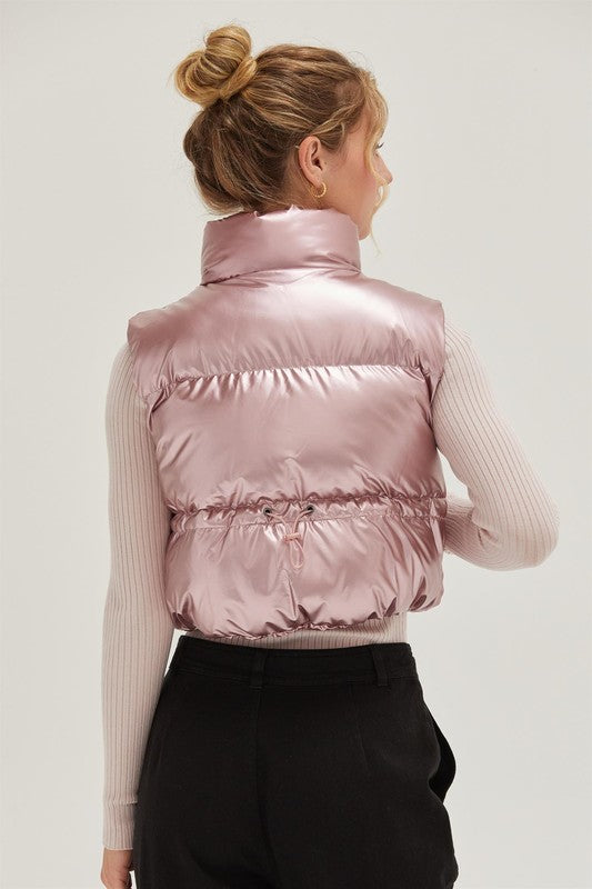 Metallic Puffer Vest