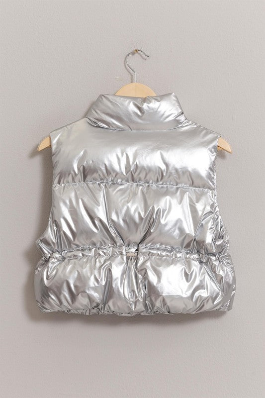 Metallic Puffer Vest