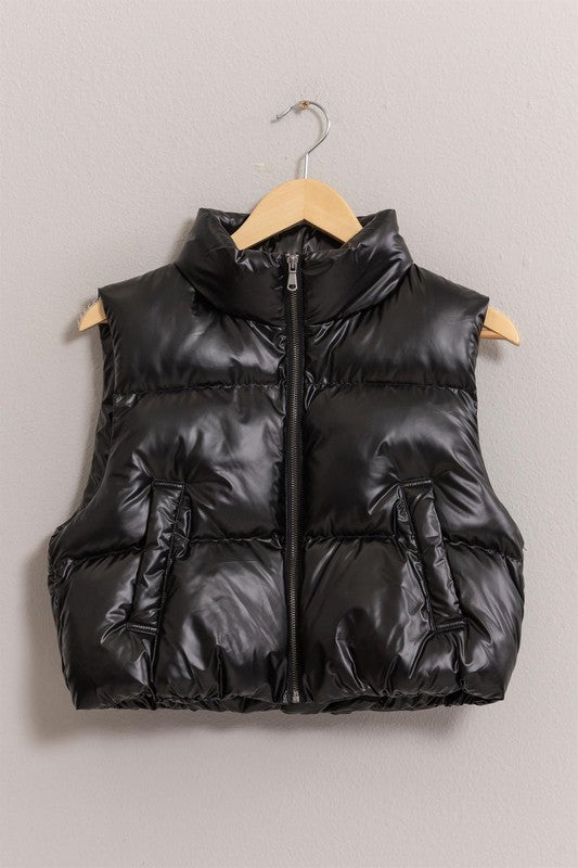 Metallic Puffer Vest