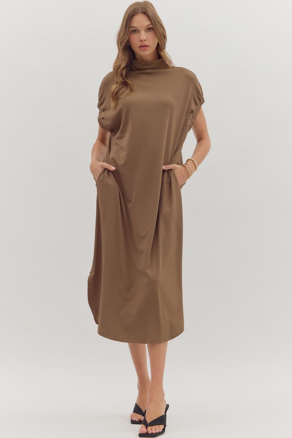 Mock Neck Midi