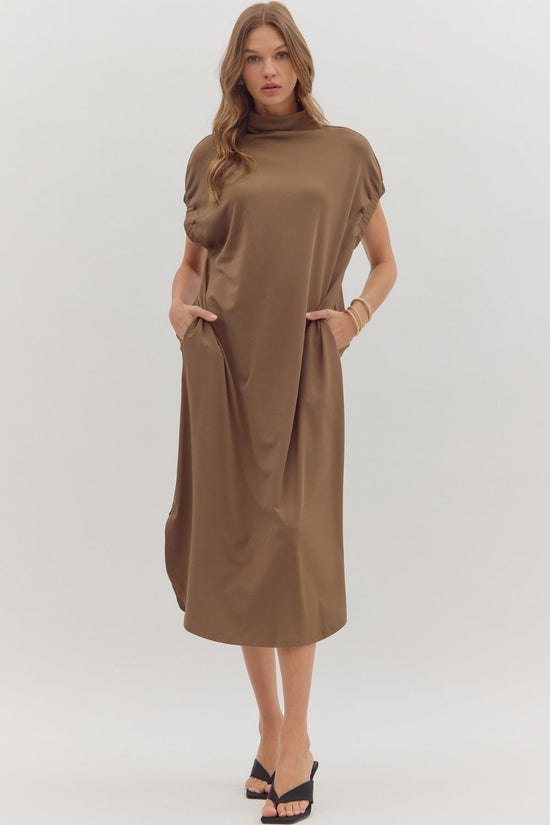 Mock Neck Midi