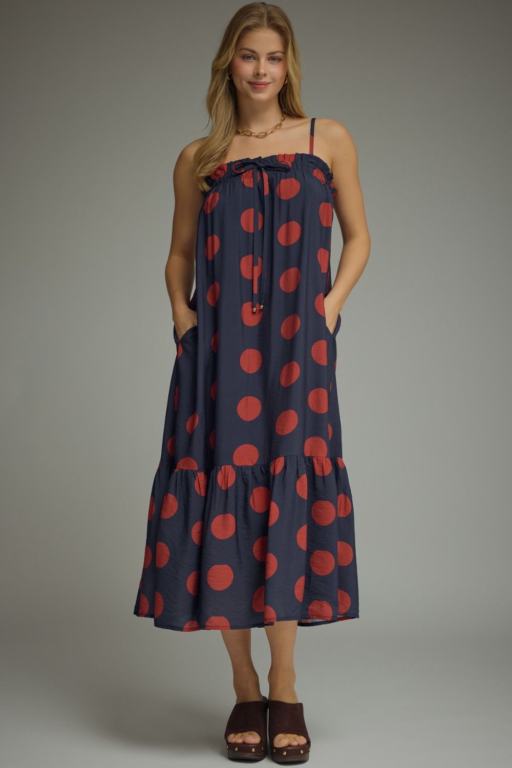 Polka Dot Midi Dress