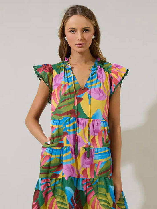 Novi Tropical Yodi Shift Mini Dress