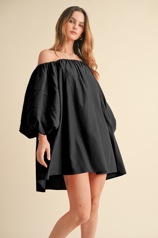 Puff Sleeve Off The Shoulder Dress