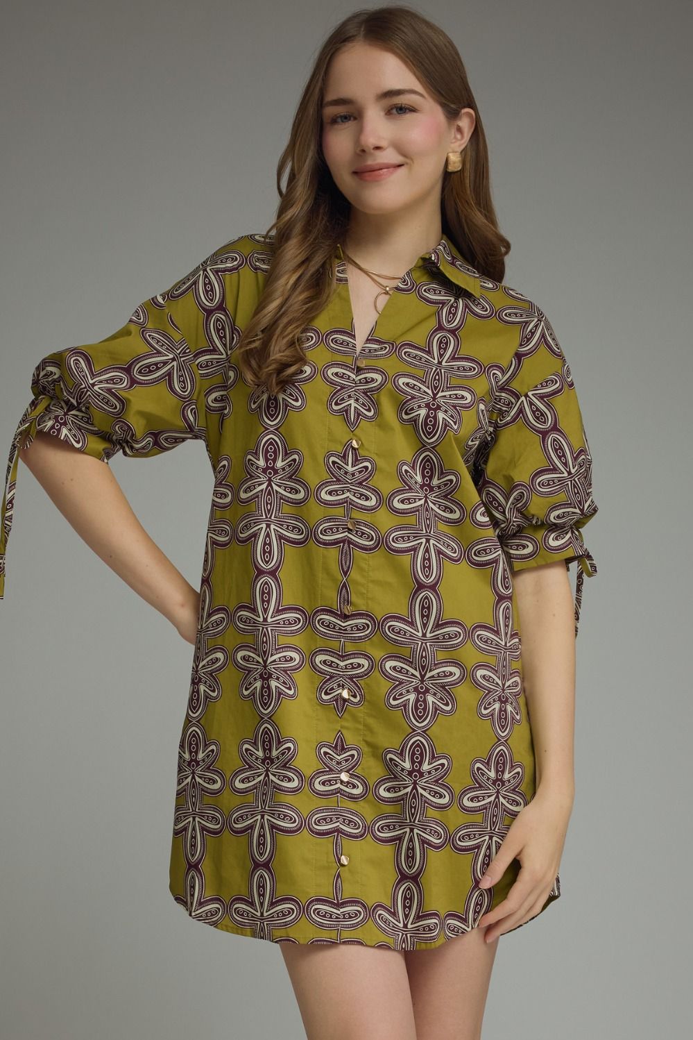Printed Mini Dress