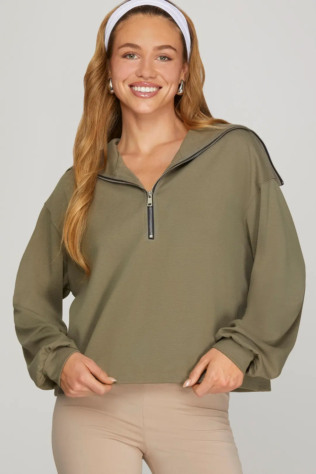 Half Zip Sailor Collar Set