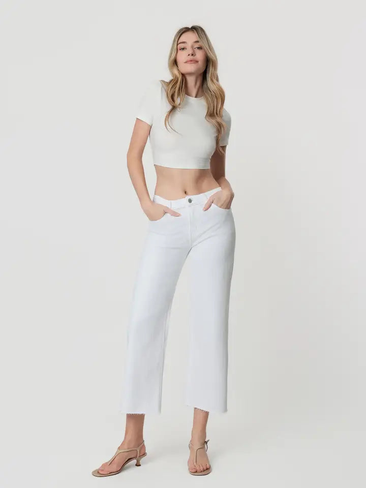 Vervet High Rise Crop Wide Leg