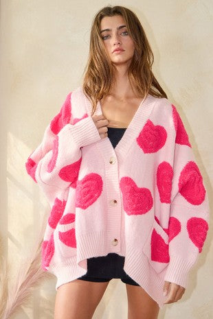 Oversized Heart Cardigan