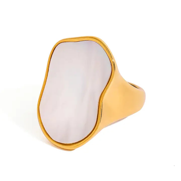 Mother of Pearl Ring Waterproof