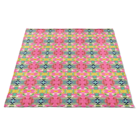 Laura Park Pink Paradise Fleece Blanket