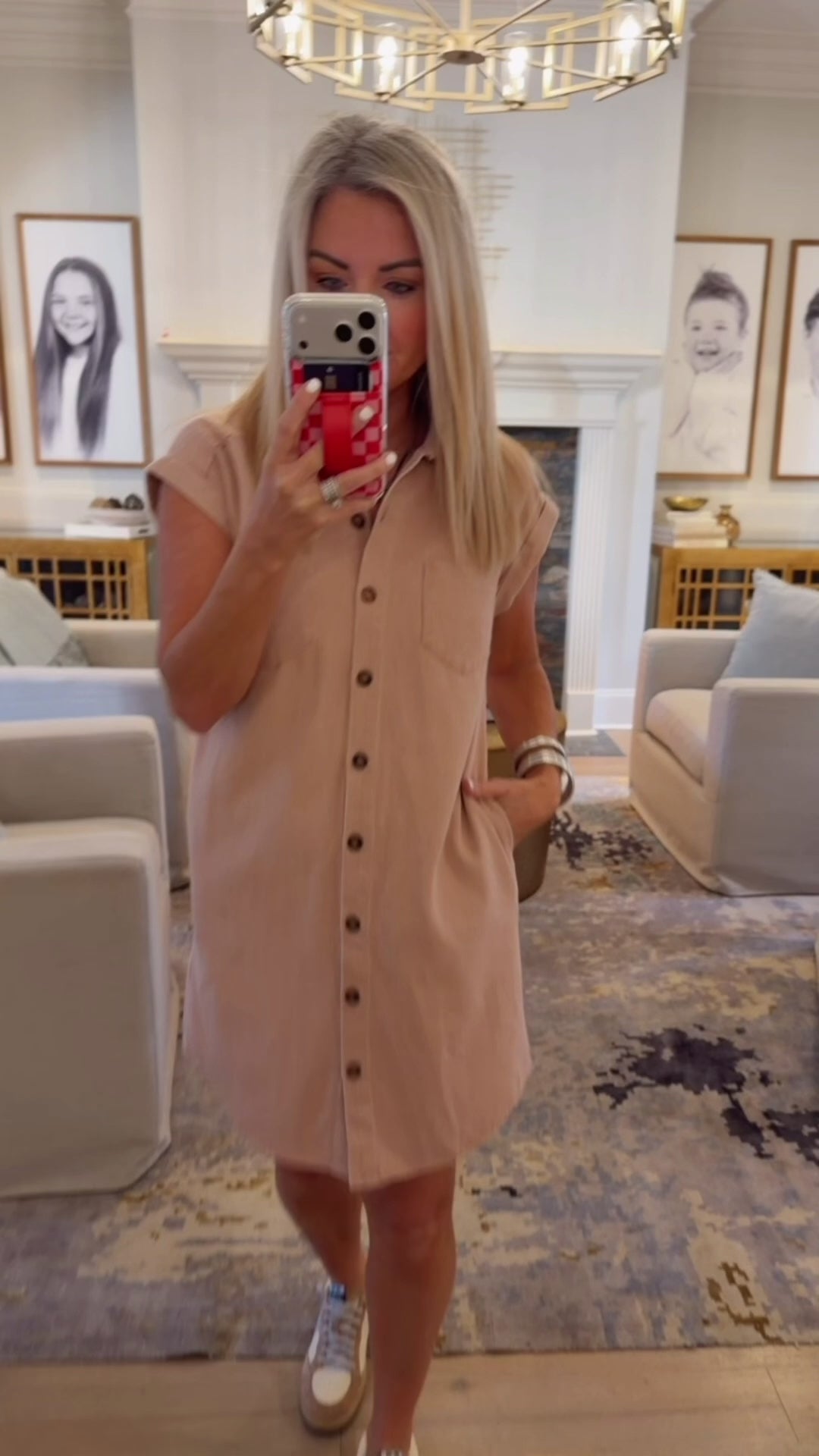 Load and play video in Gallery viewer, Washed Twill Denim Dress
