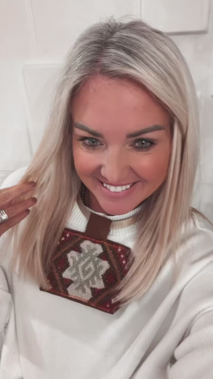 Load and play video in Gallery viewer, Turkish kilim pendant Necklace
