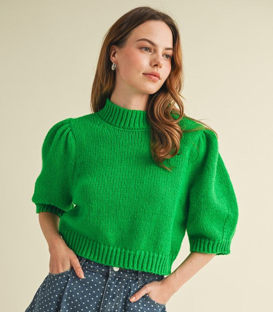 Charming Puff Sleeve Sweater