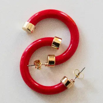 Small Acrylic Hoop Earrings