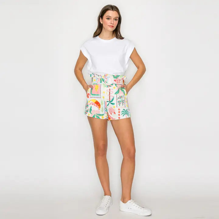 Retro Tropical Bag Shorts