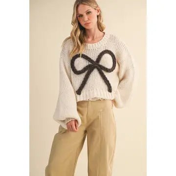 Ribbon Chunky Sweater