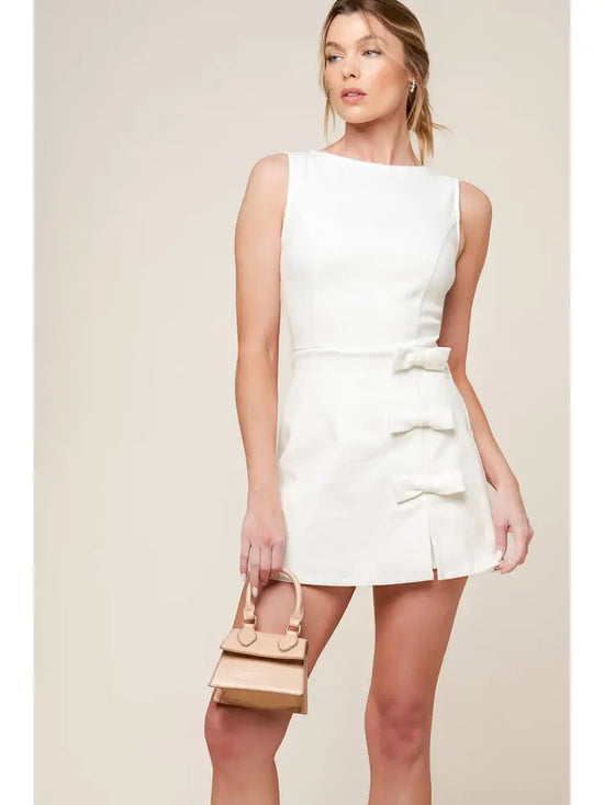 A Solid Woven Skort Romper