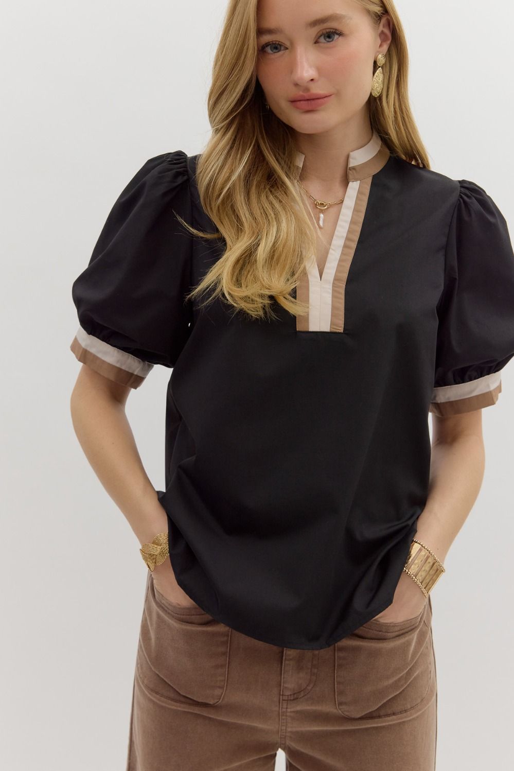 Saylor Bubble Sleeve Top
