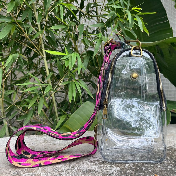 Clear Sling Bags with Boho Belt