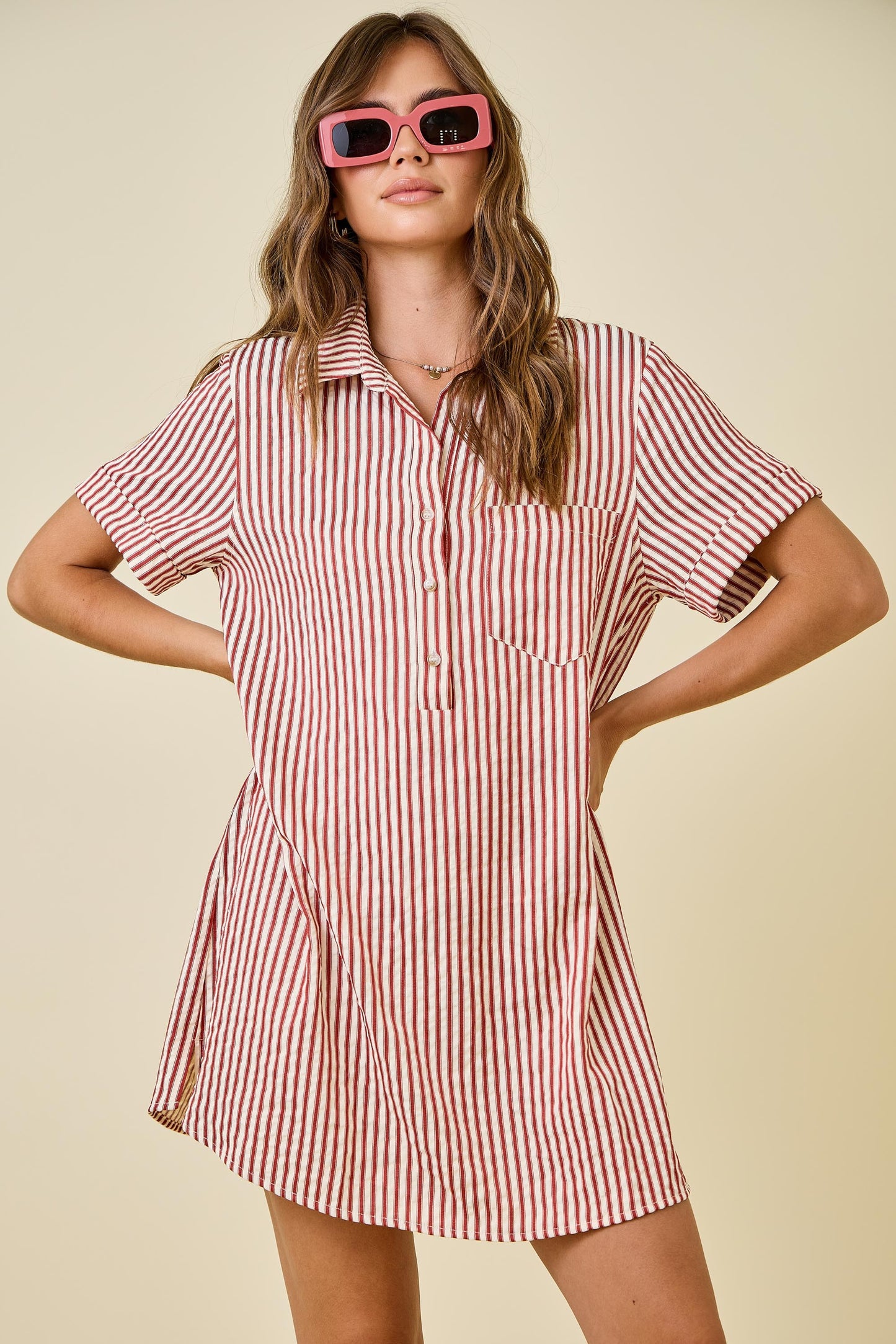 Striped Easy Mini Dress