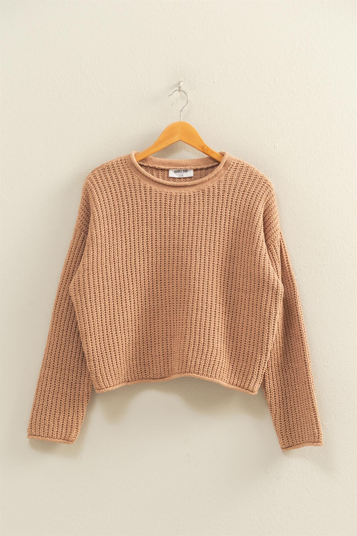 Rolled Edges Sweater