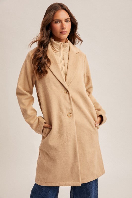 Zipper Detail Coat