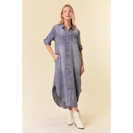 Tencel Denim Shirt Dress