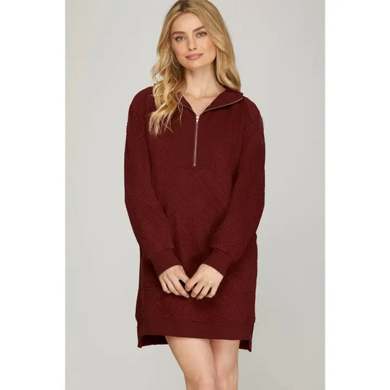 Textured Heavy Knit Dress