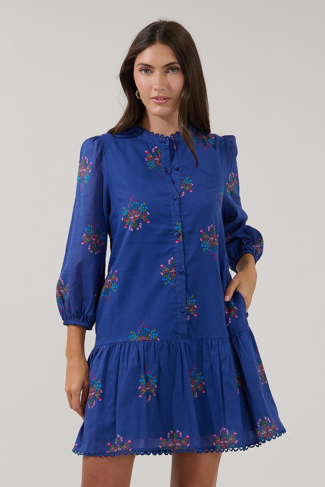 Bouquet Ruffle Mini Dress
