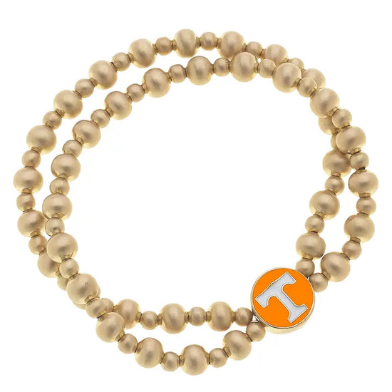 Tennessee Volunteers 2-Row Ball Bead Stretch Bracelet