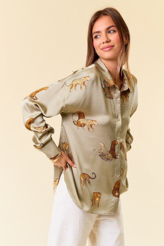 Untamed Satin Blouse