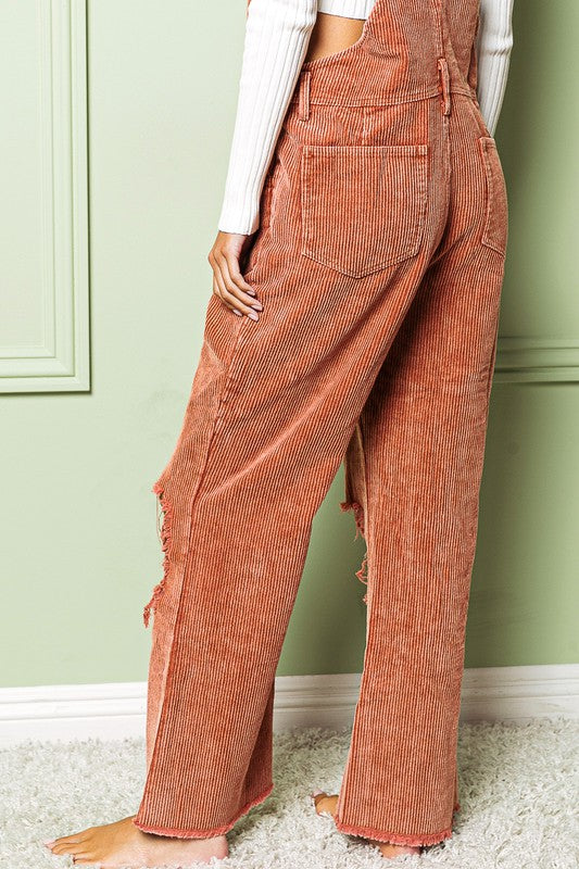 Load image into Gallery viewer, Vintage Washed Corduroy Overalls
