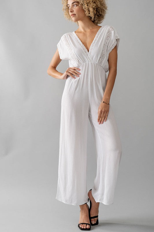 Lace Trim Jumpsuit