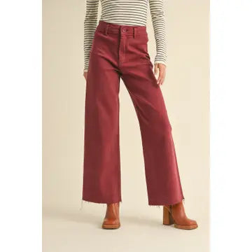 Straight Wide Leg Denim Pants