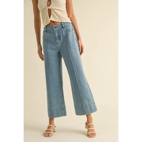 Wide Hem Denim Pants